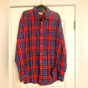 Peter Millar Red Plaid Shirt - Size XL